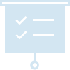 Graphic icon shows a pull-down presentation canvas. 