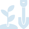 Icon shows plant, shovel in blue. 