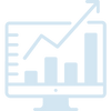 Graphic shows a chart with arrow continuing out of computer screen. 