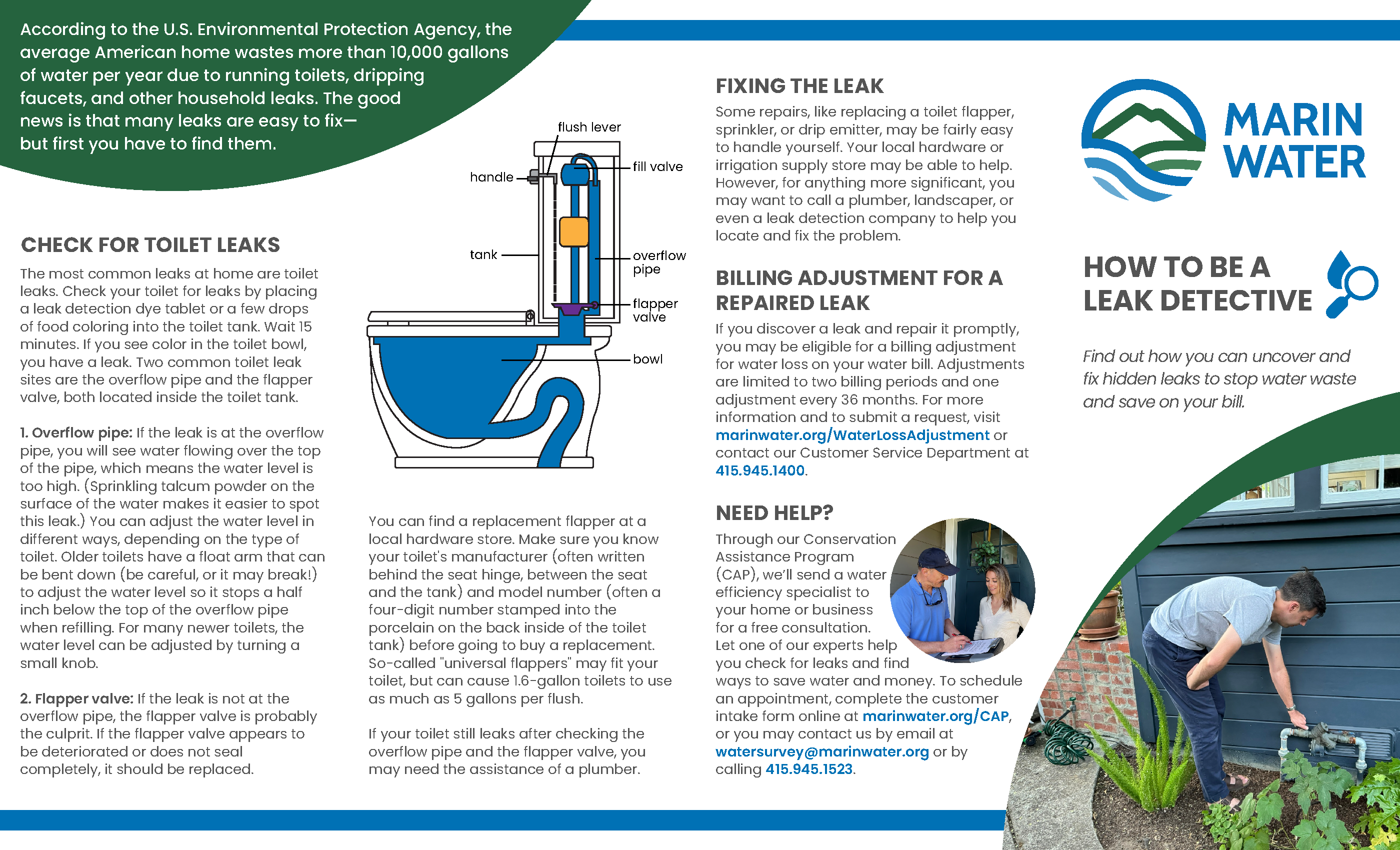 Thumbnail image of How to be a Leak Detective brochure