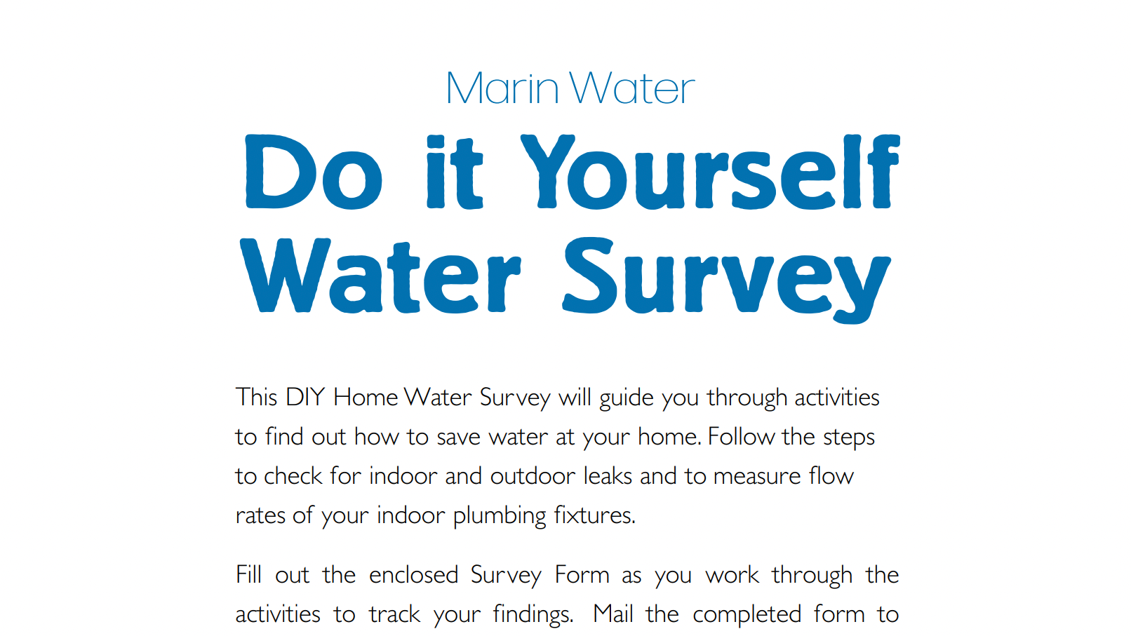 Thumbnail image of Do it Yourself Water Survey document