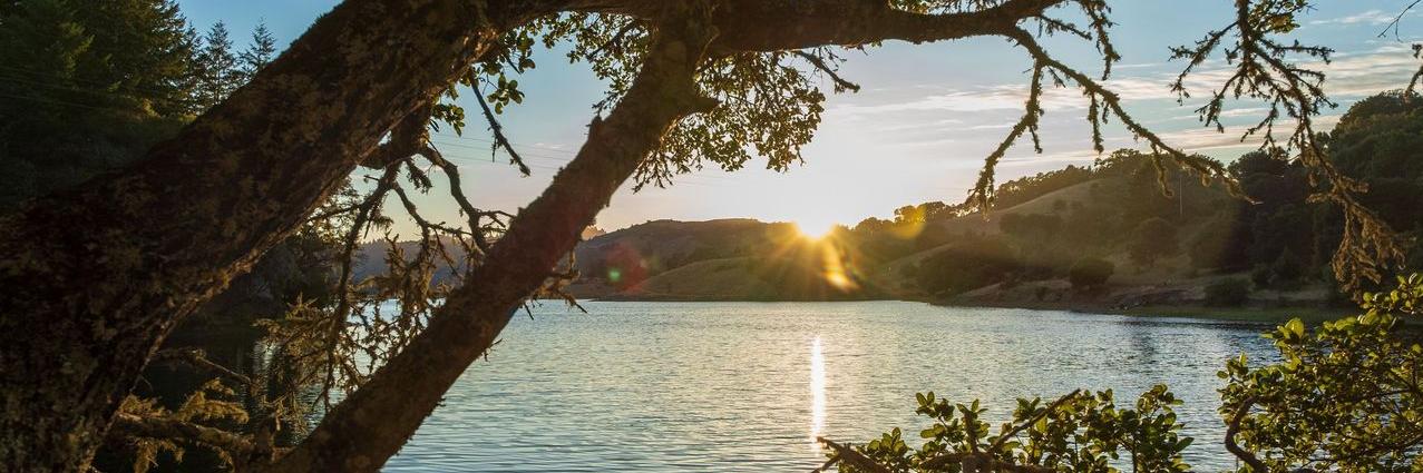 Sunset on the reservoir