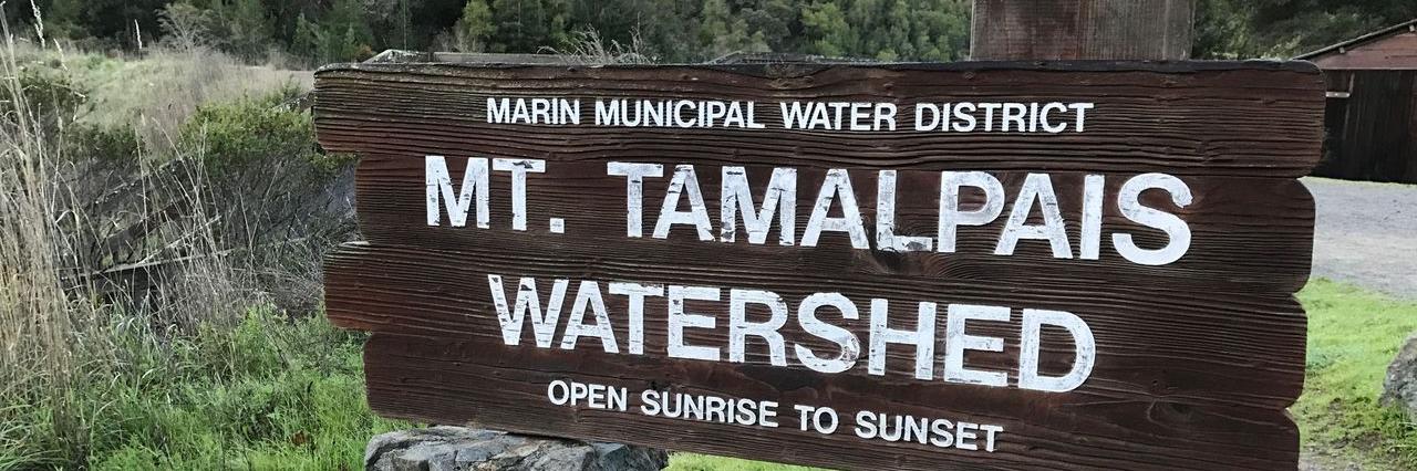 Mt. Tamalpais Watershed wooden sign 