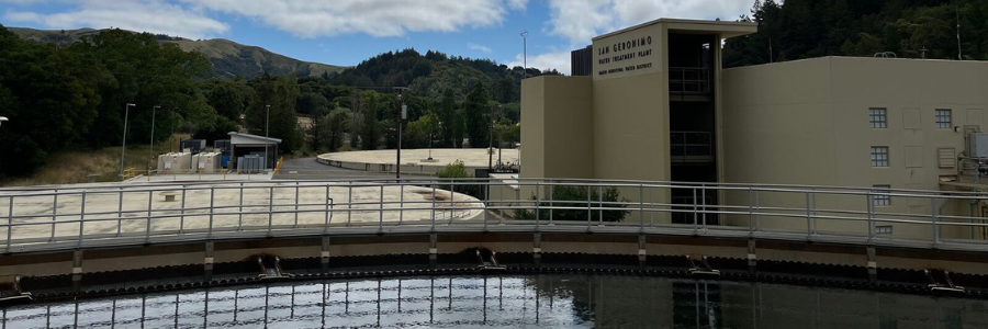 Image shows a water treatment plant.
