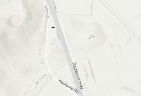 Map of Redwood Hwy and Kastania Rd