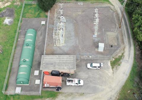 Aerial view of tocaloma Pump Station