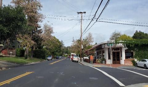 Street beside Andy's Sun Valley Market