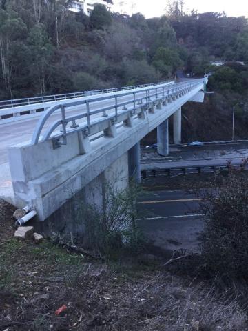 Overpass across highway