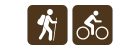 Hiker and biker icon